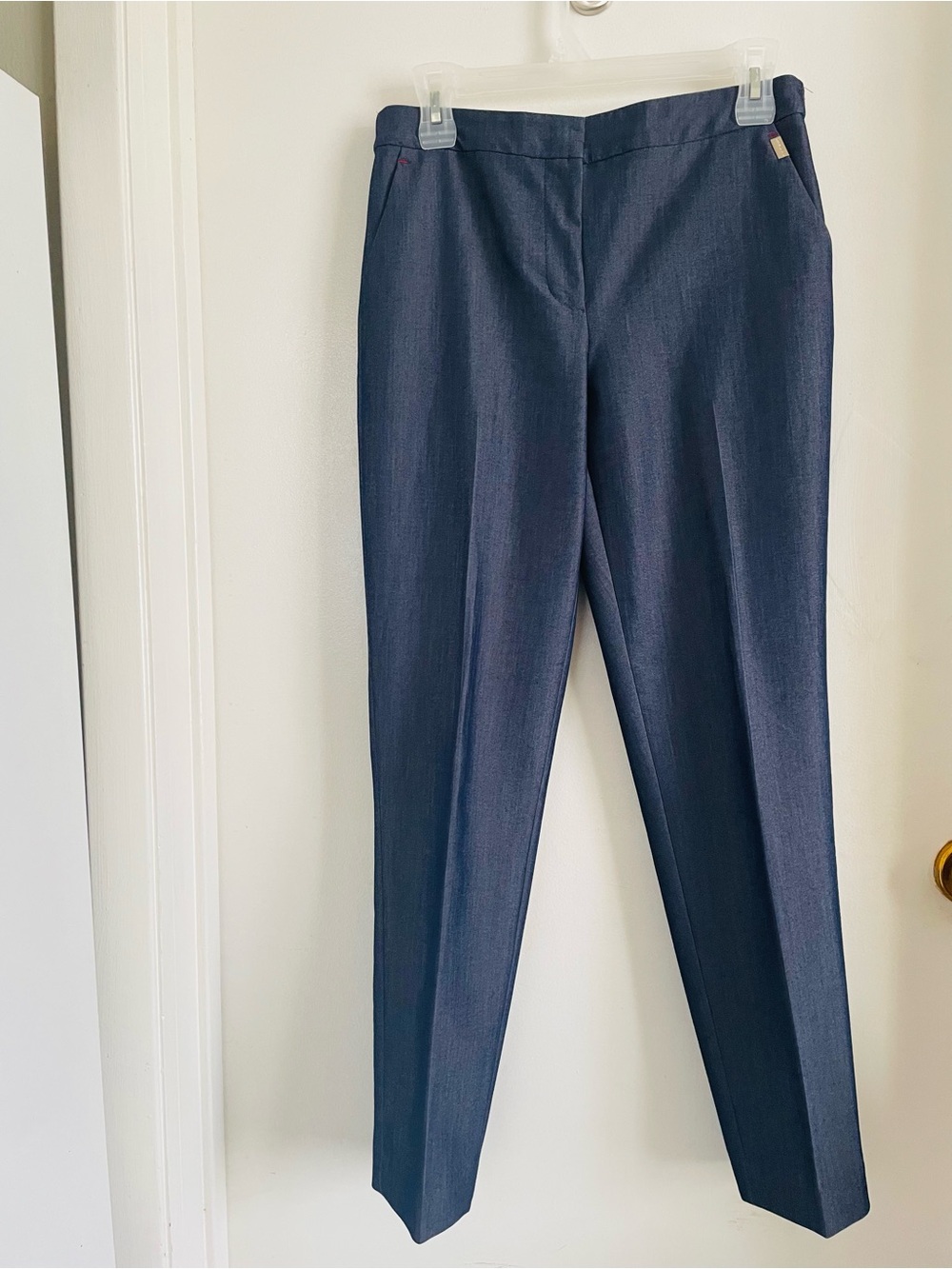 Tommy Hilfiger Women's Navy Straight-Leg Trousers